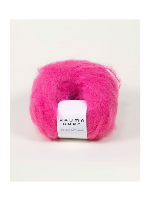 Hovedbilde Tjukk Mohair 106 Knæsj Rosa