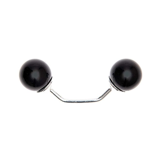 Hovedbilde Perle-pin dobbel (Sort)
