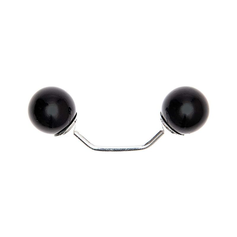 Perle-pin dobbel (Sort)
