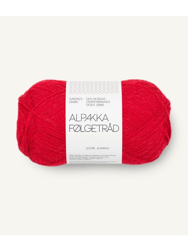 Alpakka Følgetråd 4219 True Red